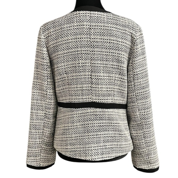 Dolce Cabo Tweed Blazer Jacket Black White M - Picture 3 of 8